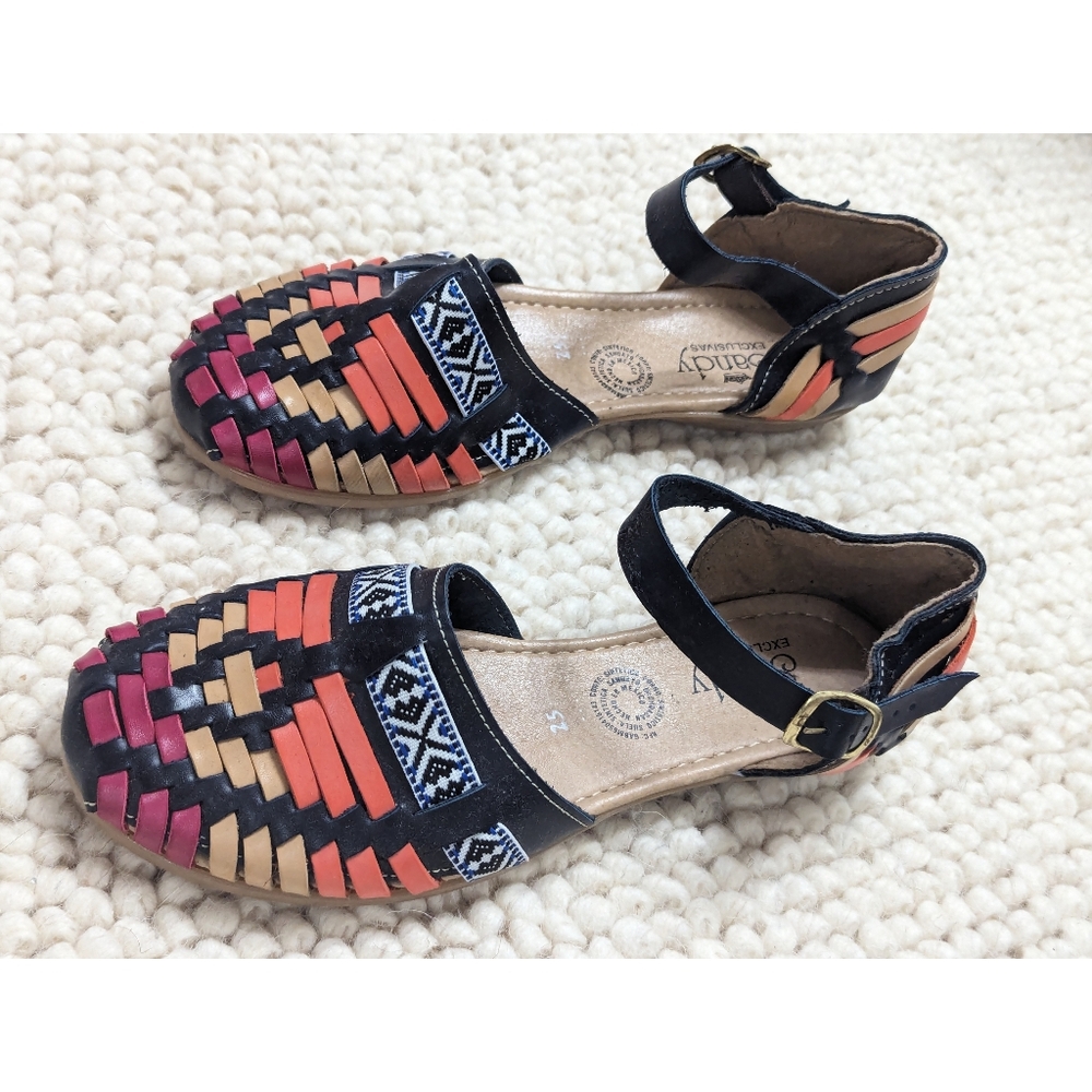 Handmade Mexican Huarache Ankle Strap Sandals Women's Size 7